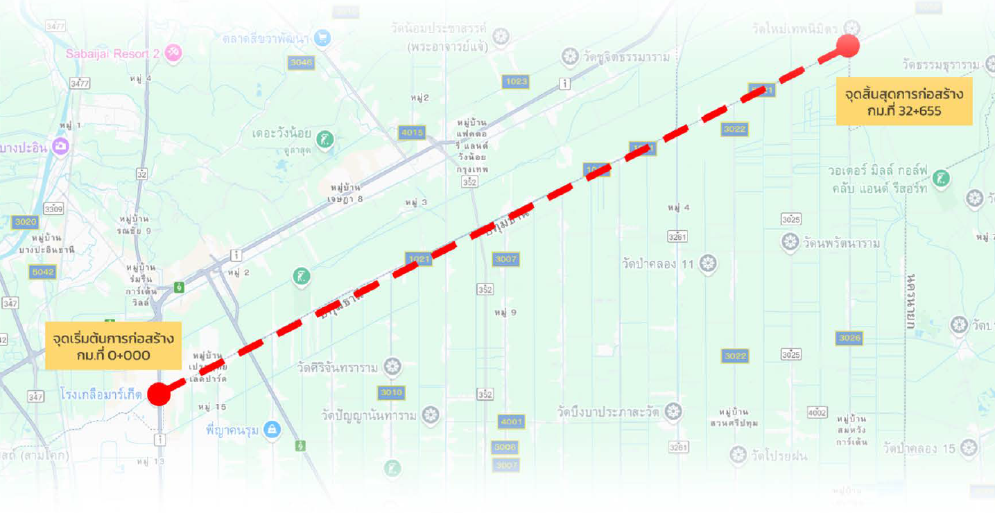 ที่ตั้งโครงการก่อสร้างถนนสาย ปท.5021